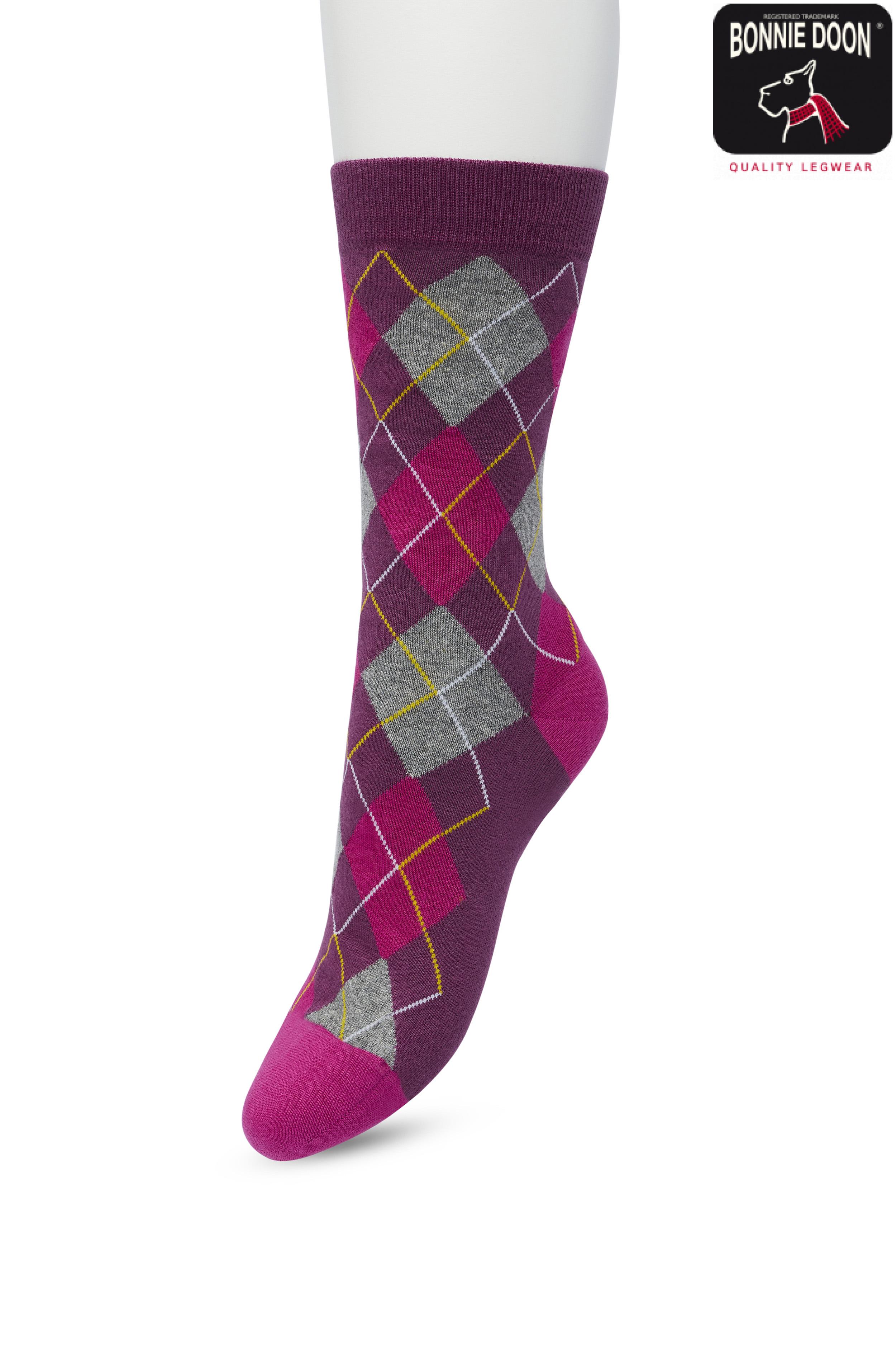Argyle sock Crushed violets