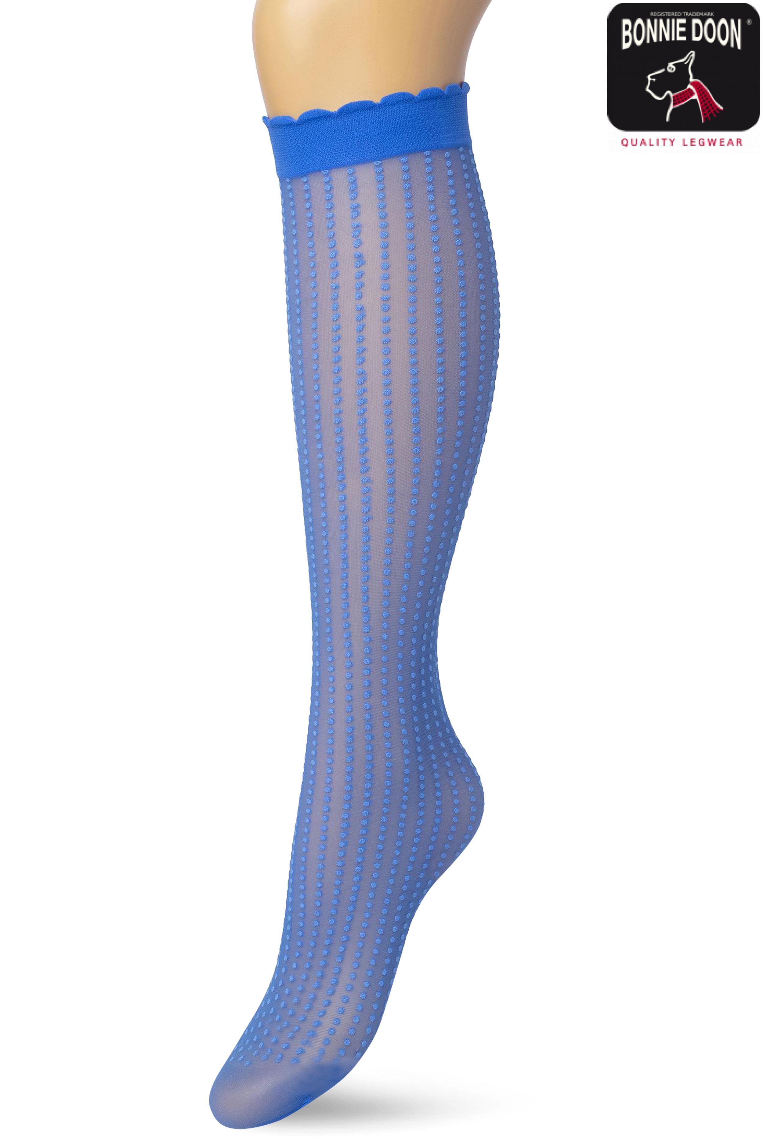 Batik Dots knee high Victoria blue