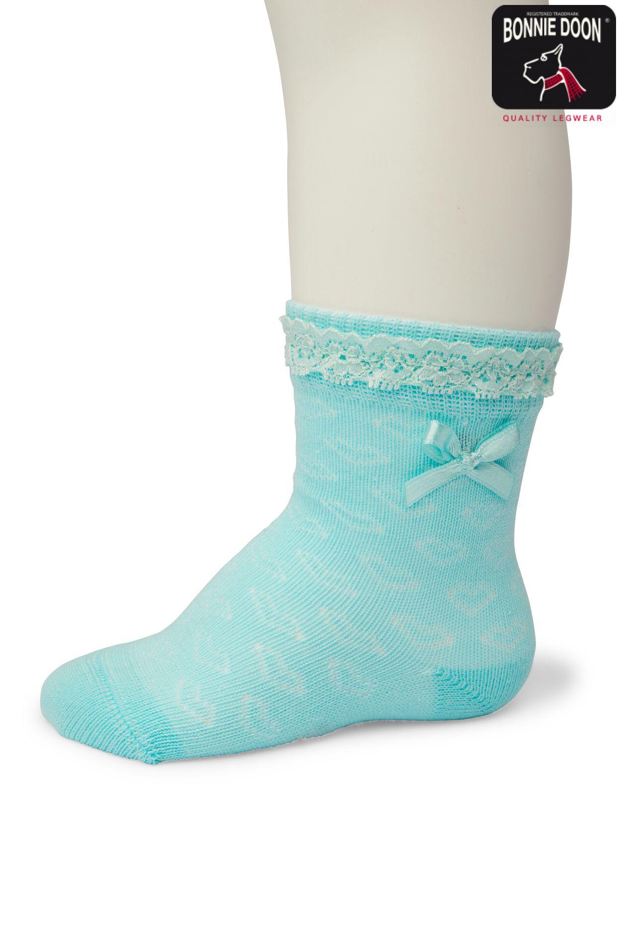 Ajour sock Organic Moonlight jade
