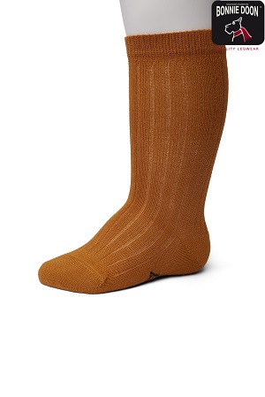Rib knee high Organic Sudan brown