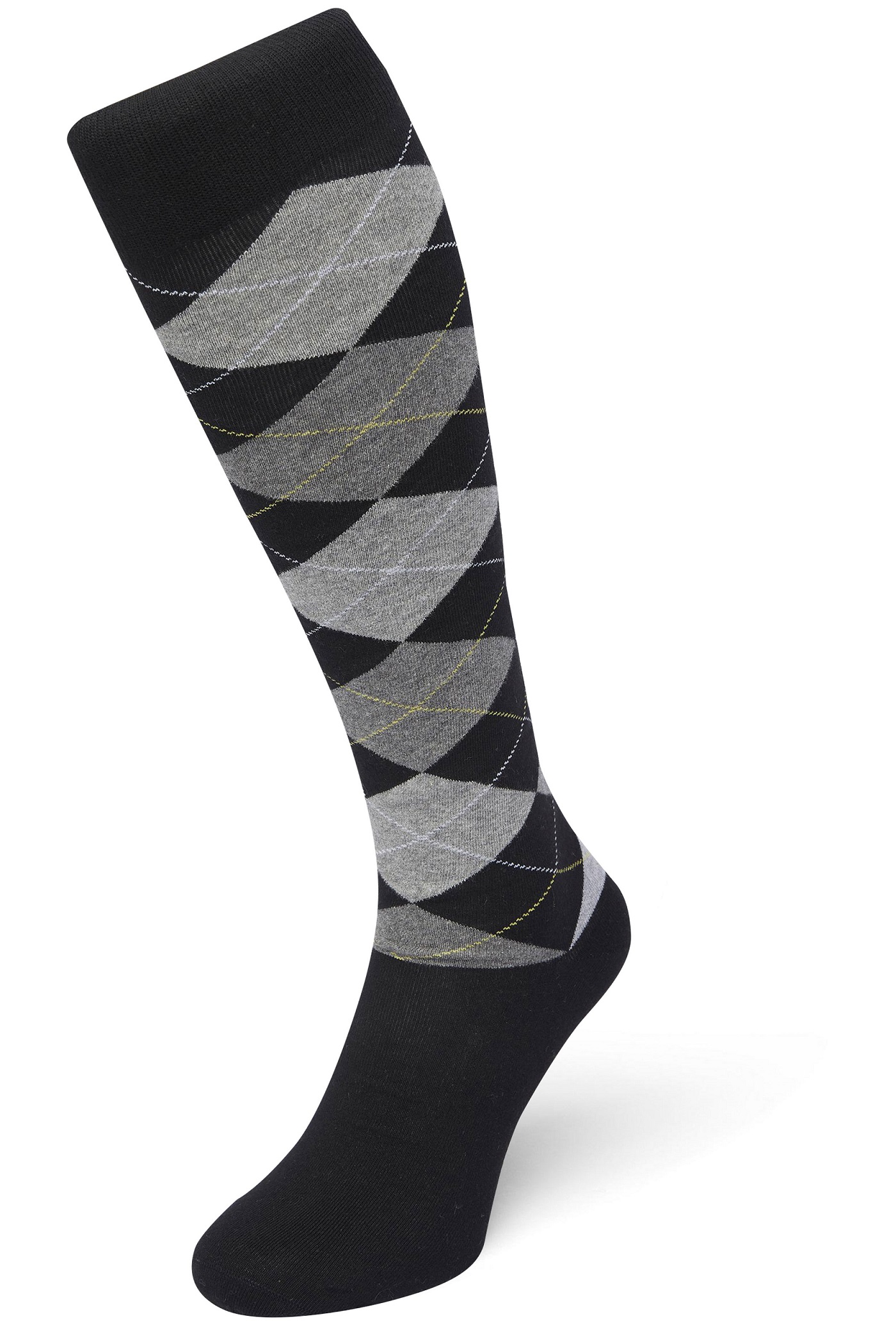 Argyle knee high Black