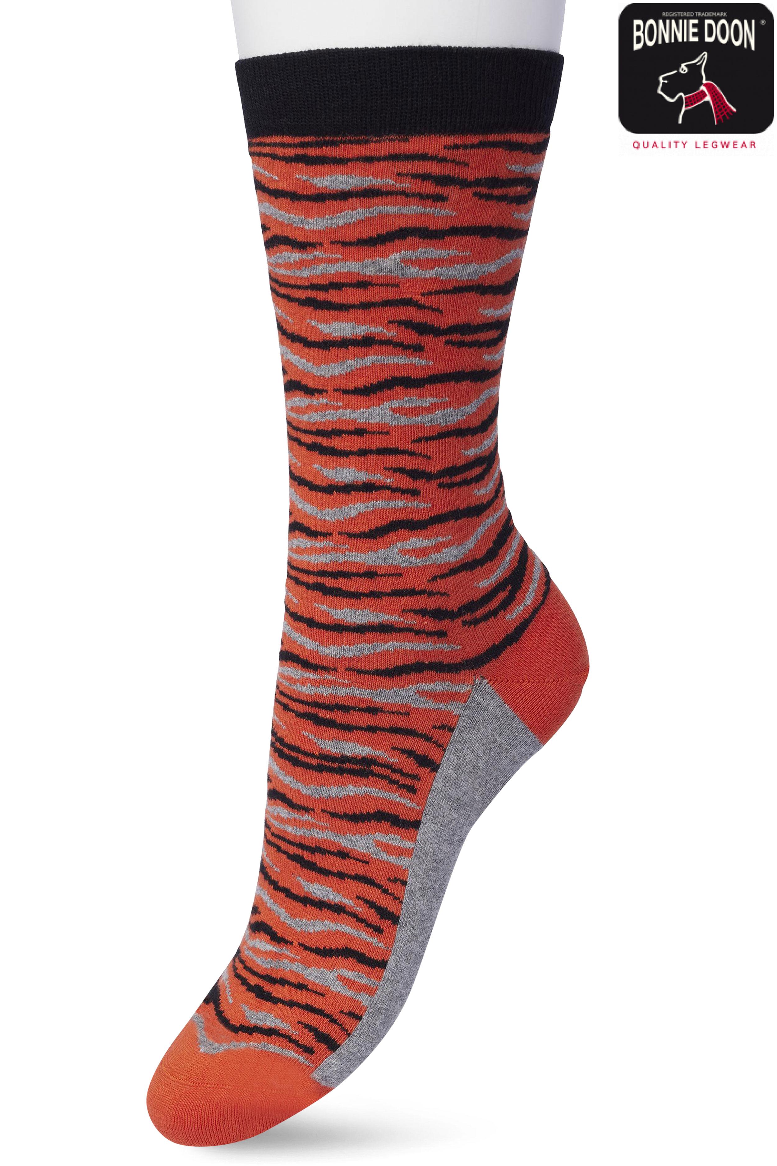Zebra sock Burnt sienna