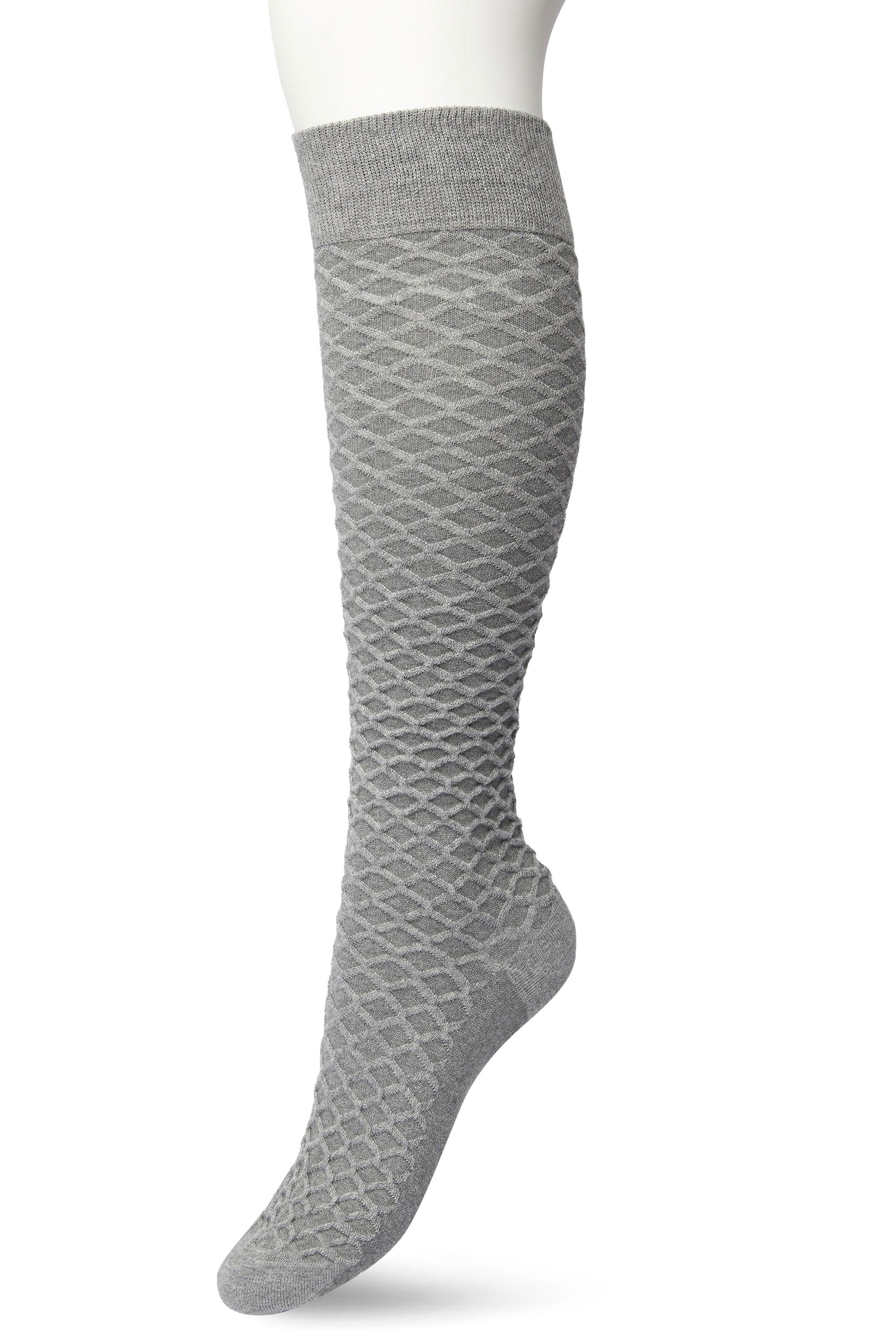 Cable knee high Medium grey heather