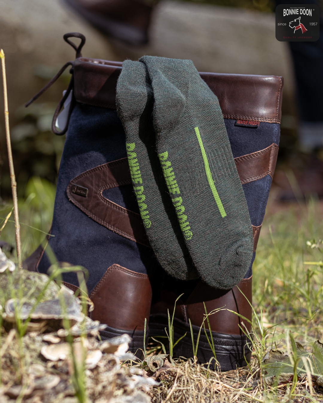 Walking Socks Merino Wool Jungle green