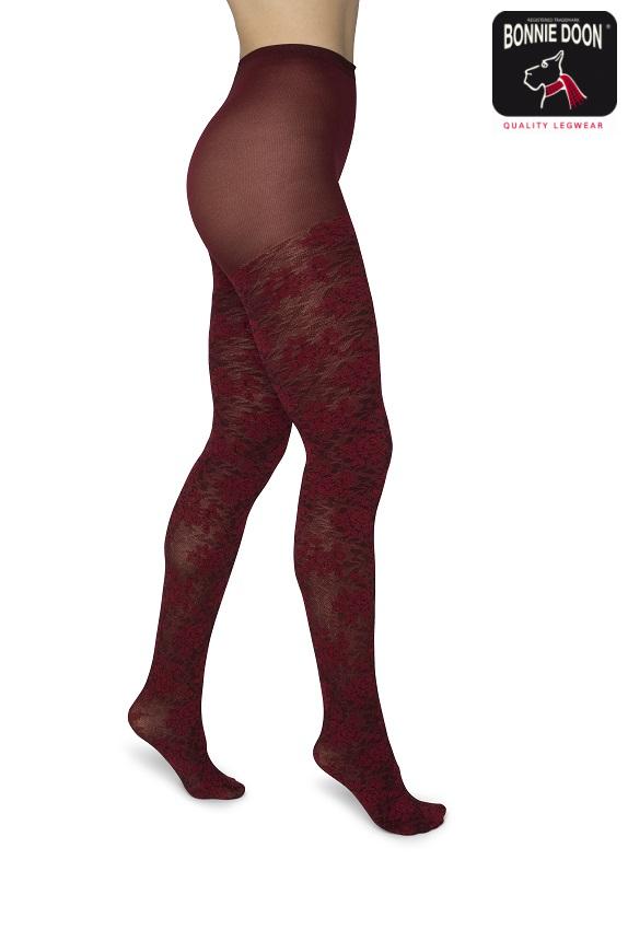 Layered Lace Tights Strawberry