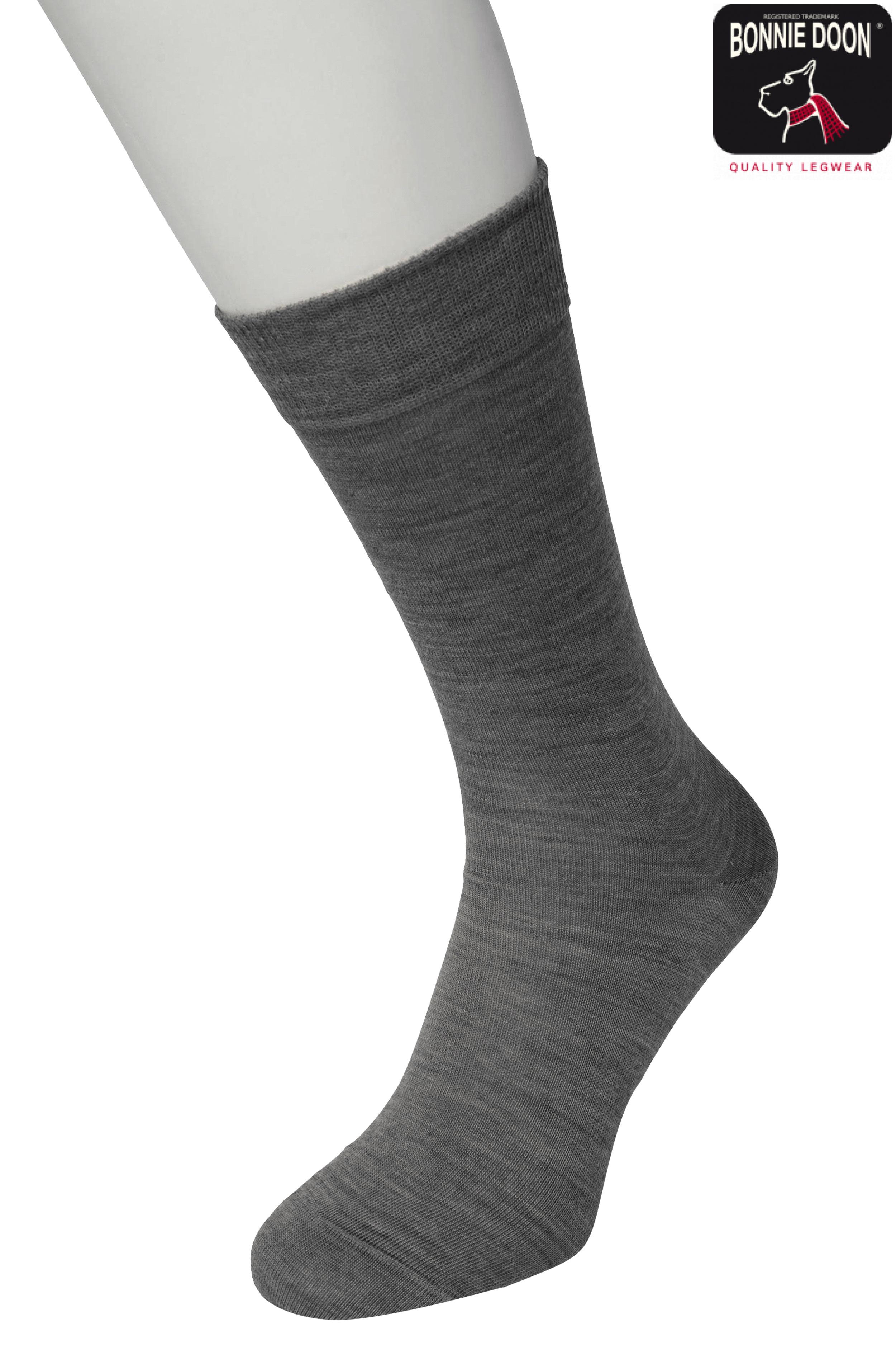 Wool/Cotton Sock Medium grey heather