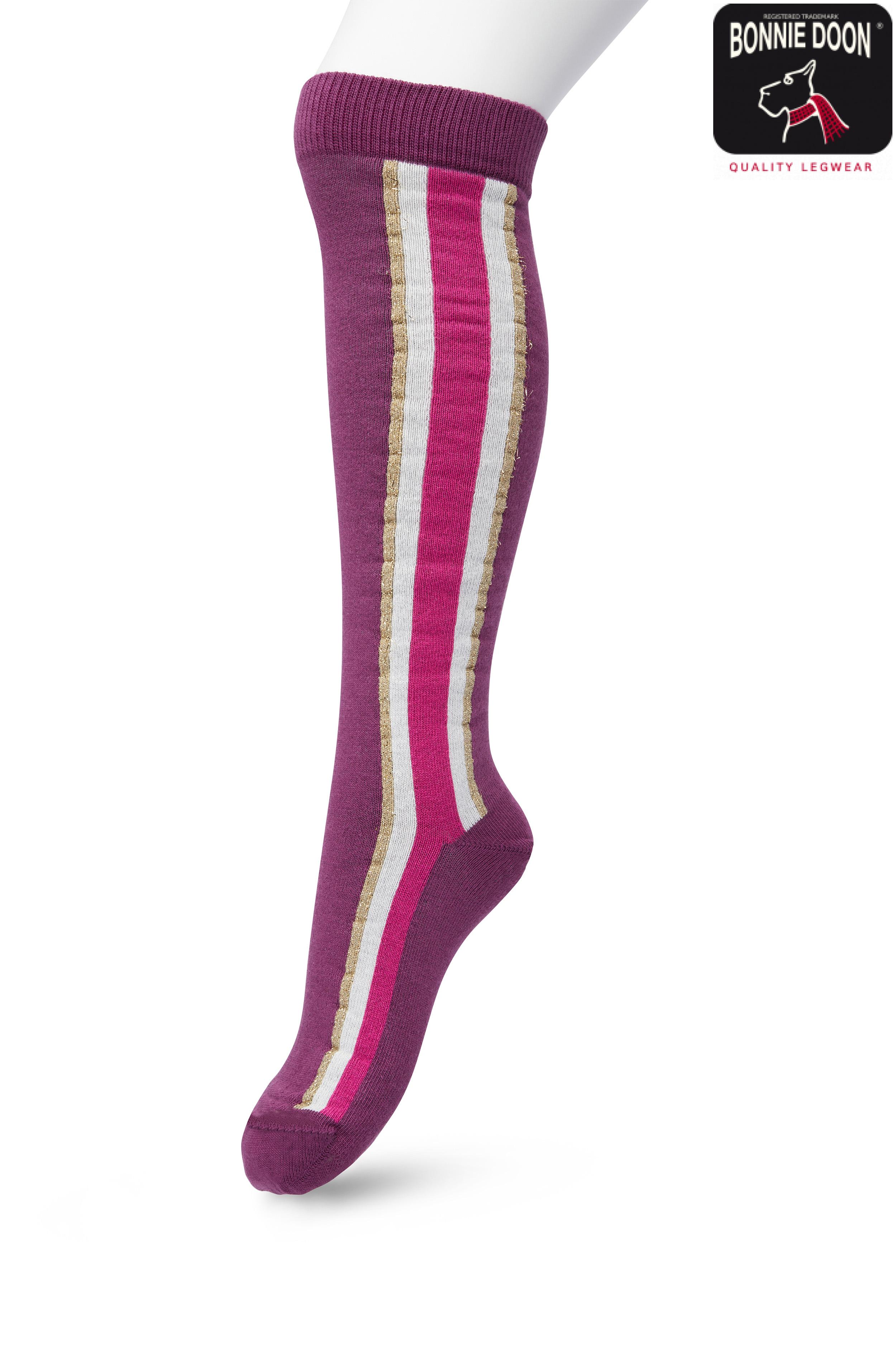 Sporty Stripe Knee Sock Crushed violets